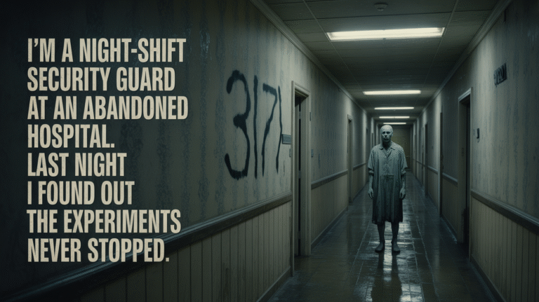 I’m a night-shift security guard at an abandoned hospital…